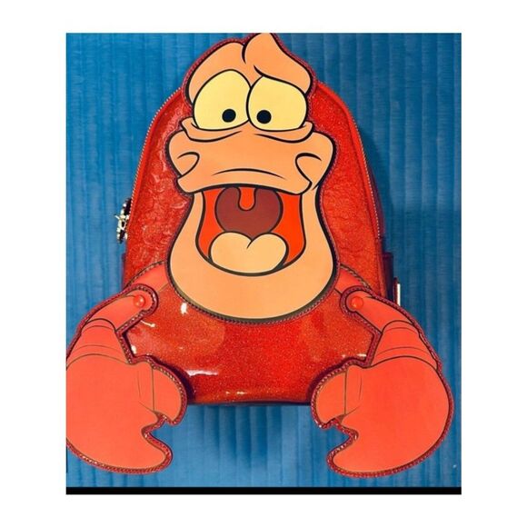 Loungefly Disney The Little Mermaid Sebastian Mini Backpack Glow in the Dark NWT main image 7
